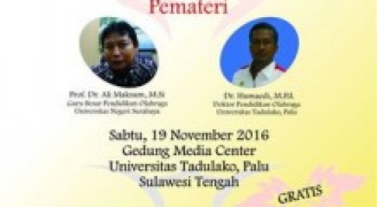 SEMINAR NASIONAL PRODI PENDIDIKAN OLAHRAGA UNIVERSITAS TADULAKO 2016